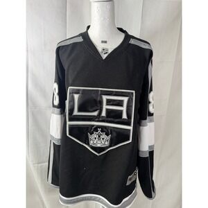 Reebok Los Angeles Kings NHL Hockey Jersey Doughty 8 Black Silver L XL#198